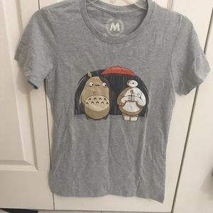 Gray Totoro and Baymax T-Shirt